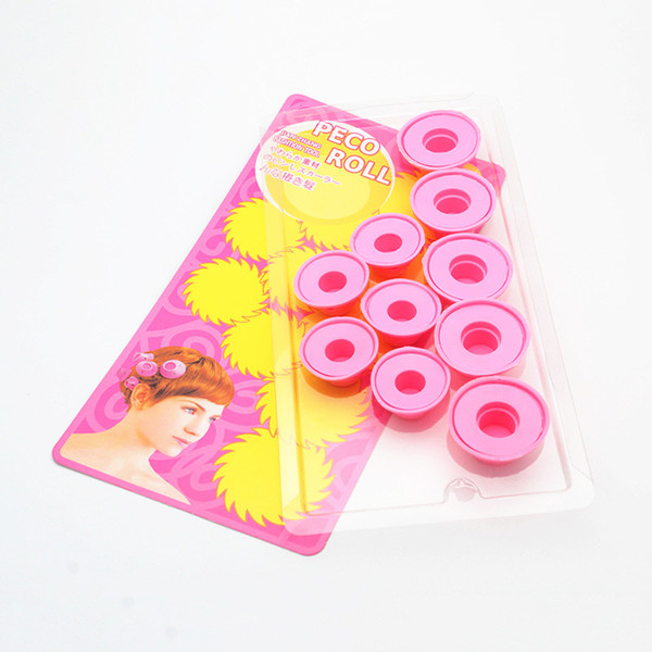 New Pink Hair Rollers 10pcs/set silicone curlers Hairstyle Soft Hair Care DIY Peco Roll Hair Styling Tool Roller Salon Magic Curlers