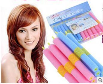 12pcs/set Auto-stick Pearl Sponge Rollers Pink/Blue Dont Hurt Hair Curlers Hair Care & Styling Tools Hair Accessories HA005