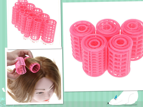 15pcs/set Plastic Hair Curler Roller Large Grip Styling Roller Curlers Hairdressing DIY Tools Styling Home Use Hair Rollers