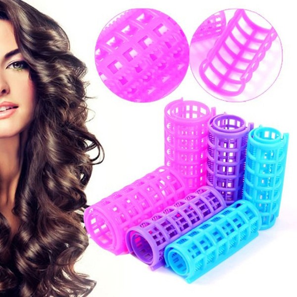 Plastic Hair Rollers Hair Curlers DIY Hair Salon Curlers Rollers Tool Soft Large Hairdressing Tools 6/8/10/12pcs