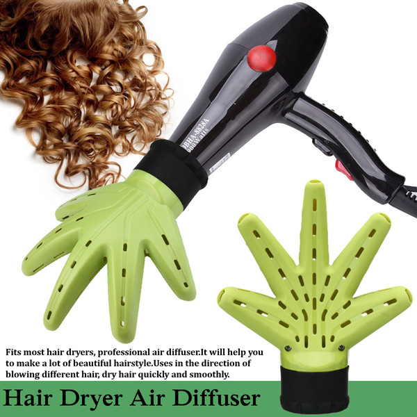 Magic Air Curler Hand Hair Dryer Diffuser Easy Wind Cap Home Salon Hairdressing Specification: Type:Hair Dryer Accessory Color:Green