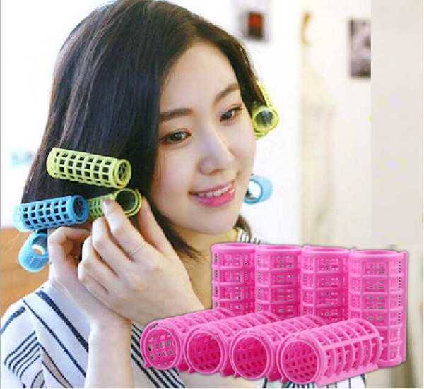 Hot Plastic Hair Rollers Hair Curlers DIY Hair Salon Curlers Rollers Tool Soft Hairdressing Tool Twist Styling 6/8/10/12pcs