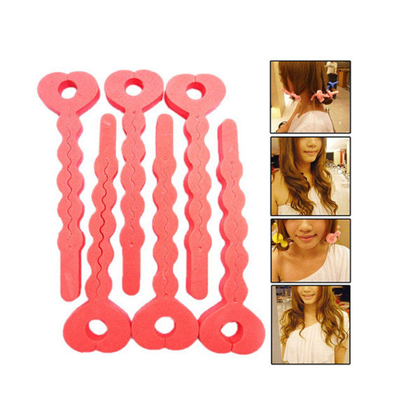 6 Pcs/lot Sponge Curler Hair Rollers Soft Foam Sponge Hair Curlers Tools Strip Salon Hair Style Tools