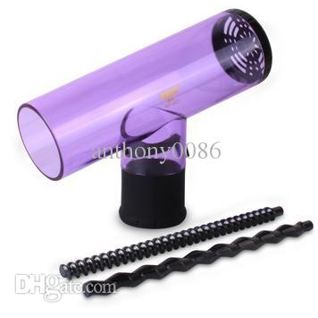 purple magic hair curling nozzle curler roller hairstyling accessory can make curly & wavy hair easily