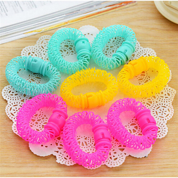 Random 8Pcs Plastic Magic Hair Curlers Rollers Circle Hairstyle Hair Accessories For Women DIY Curling Spiral Braid Hair Styling Tools