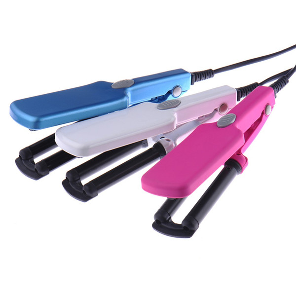 High Quality Convenient Hair Styling Three Barrel Splint Curling Crimper Tongs Waver Curler Beauty Monofunctional Curler Makeup