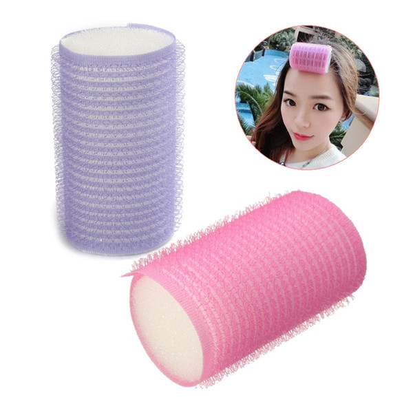 Pink Purple Soft Foam Curlers 10Pcs Hair Rollers Curling For Women Sleeping DIY Hair Curlers Self Grip for Long/Short Hair