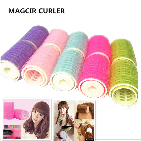 Best selling wholesale DIY double layer large does not hurt hair curlers curlers bangs curls plastic self-adhesive magic volume hairdressing