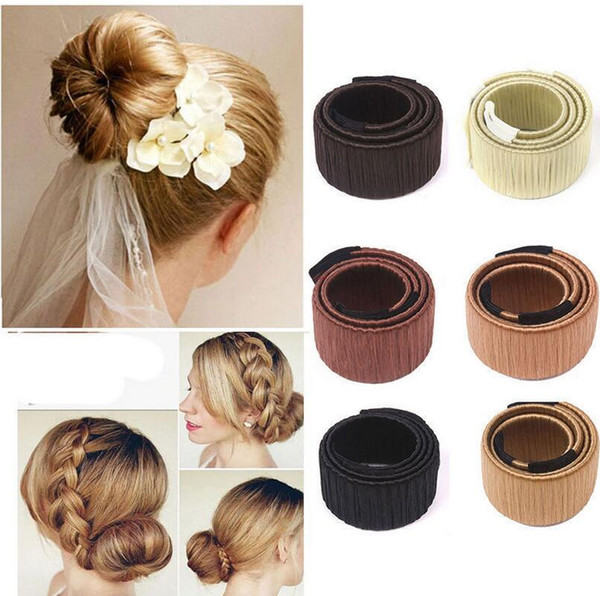 8 color Hair Magic Tools Girl Hair DIY Styling Donut Former Foam French Twist Magic Tools Bun Maker EEA150