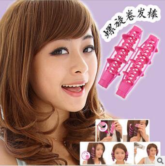 DIY Pink Spiral Big Wave Universal Bar Sleeping Beauty Magic Rollers No Hurt Hair Curlers Hair Care & Styling Tools HA056