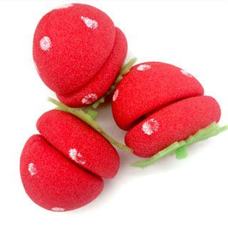 250bags Rollers Curlers Strawberry Balls Hair Care Soft Sponge Lovely DIY Tool Wholesale