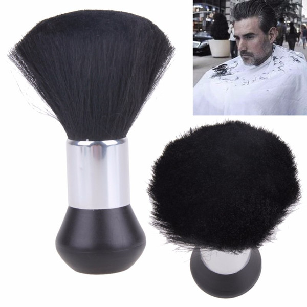 Professional Barber Neck Duster Sweep Soft Brush Salon Stylist Hairdressing Hair Cutting Sweep Hair Cleaning Brush Black