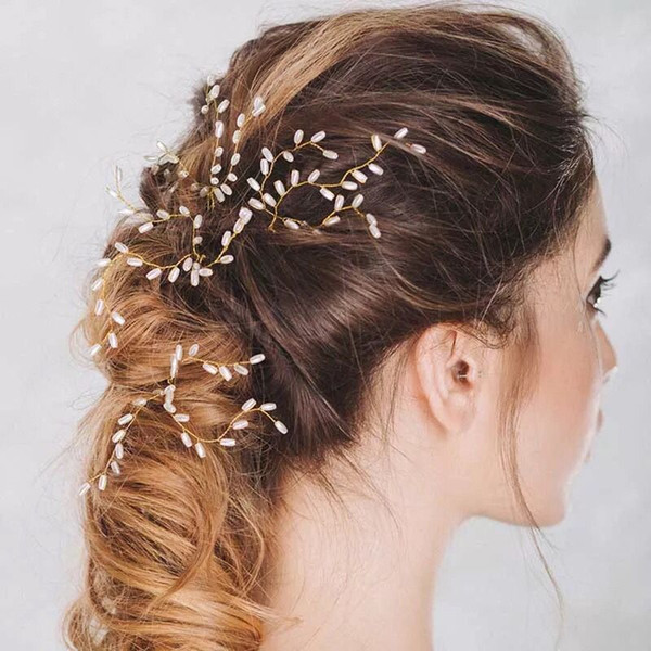 pins 4pcs Wedding Bridal Bride Accessories for Women Clips Metal Barrettes Crystal Rhinestone Flower Hairpin Hair Pins