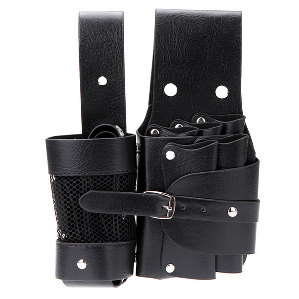 embroidery PU Leather Hair Scissors Waist Pack Hairpin Hair Comb Bottle Bag with Removable Belt Salon Hairdressing Tool