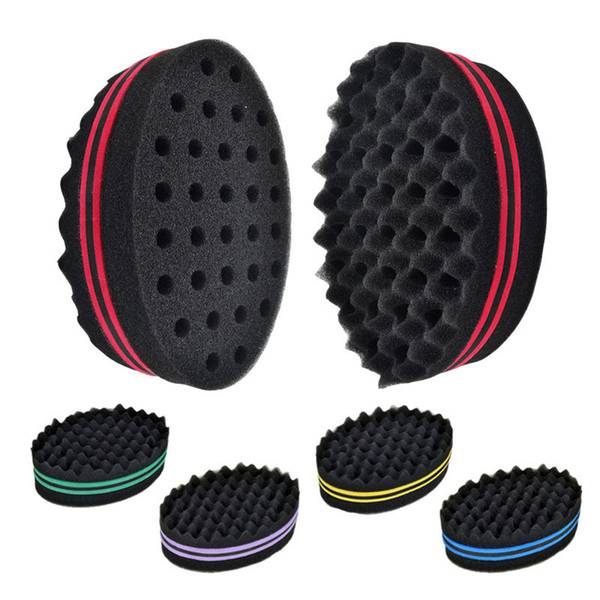 240pcs Magic Double Head Sponge Men Barber Hair Brush Black Dreads Locking Afro Twist Curl Coil Brush Hair Styling Tools Hair Care