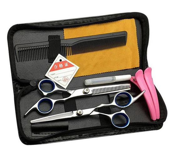 Hair Salon Tools 6 Inch Hairdressing Tools 5pcs Professional Salon Hair Cutting Thinning Scissors Barber Shears Hairdressing Set