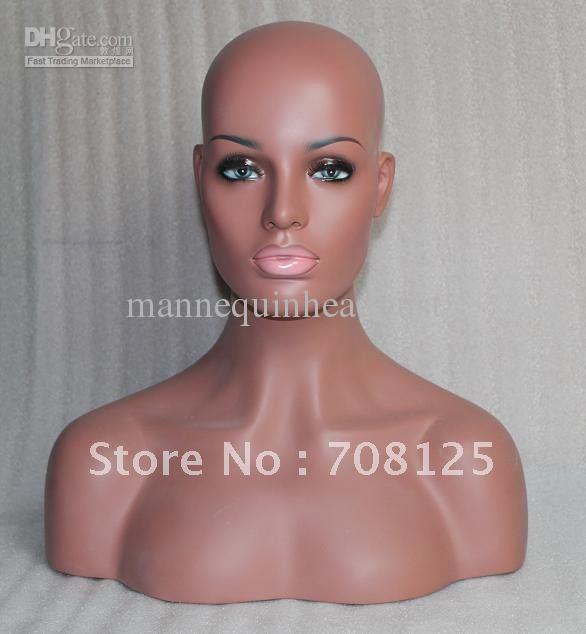 Realistic Fiberglass mannequin head bust for wigs