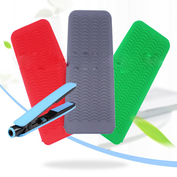 Hair Salon Supplies Hairpin Round Bar Straight Hair Silicone Pad Rectangular Silicone Sleeve Insulation Pad Storage Non Slip Heat Pad