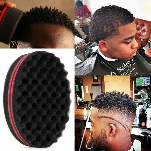 150pcs Magic Double Head Sponge Men Barber Hair Brush Black Dreads Locking Afro Twist Curl Coil Brush Hair Styling Tools Hair Care