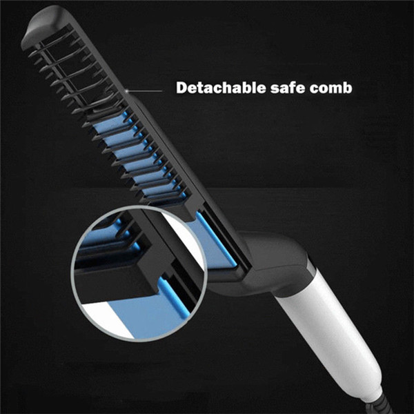 Multifunction Men Hair Styling Comb Straightener Curling Quick Hair Styler Massage Comb Hairdressing Comb Brush for Men