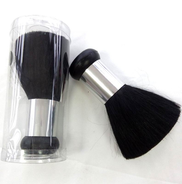 New Barber Neck Brush Clear Hair Styling Tools Brushes Round Black Color Plastic Handle Clear Polybag Packing 10 Piece Per Lot Free Shipment