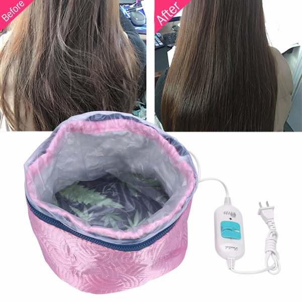 Hair Mask Baking Oil Cap Thermal Treatment Heating Cap Temperature Controlling Protection Electric Hair Steamer Mask Cap 220V free shipping