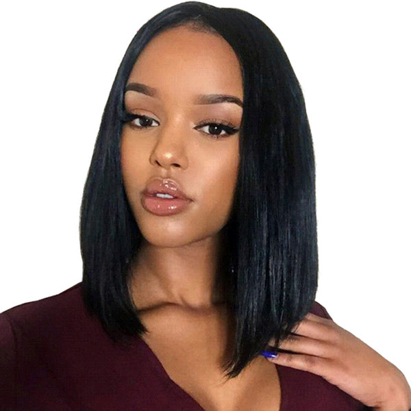 Short Bob Wigs Human Hair Straight Brazilian Hair Lace Front Wig For Black Women Lace Bob Virgin Hair