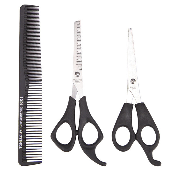 2018 new hair scissors for hair styling stainless steel+PP hairdressing thinning scissors with comb