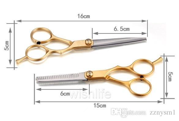 2PCS Professional Hairdressing Thinning Scissors Hair Cutt Professional Hairdressing Scissors Shears Titanium Salon Hair Scissors