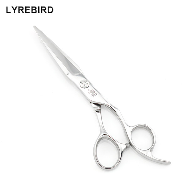 Professional Hair Shears 6 INCH Silver Scissors with Wide Blade F313 JAPAN 440C Lyrebird TOP 10PCS/LOT CLASS NEW