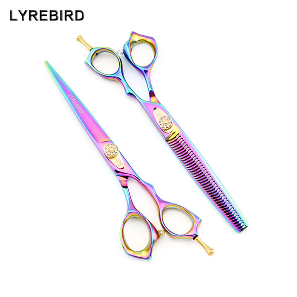 Lyrebird HIGH CLASS Hair Scissors Dog Grooming Scissors 7 INCH Rainbow Hair Shears Thinning Scissors Simple Packing NEW