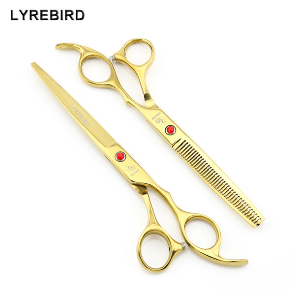 Hair scissors 7 INCH Cutting scissors 6.5 INCH Thinning shears LYREBIRD Golden Dog Grooming scissors NEW