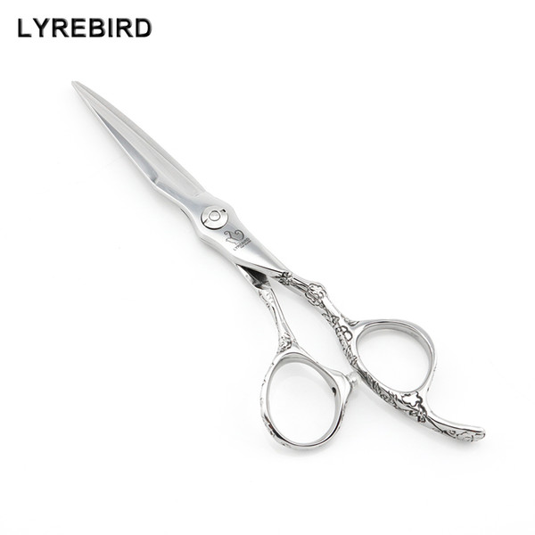 6 INCH Baber Cuttings Shears Wide Blade Engraved Flower Handle F310 JAPAN 440C Lyrebird TOP CLASS10PCS/LOT NEW