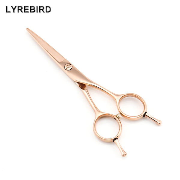 Professional Hair Scissors 5.5 INCH Rose Gold Hair Shear Bearing Screw Super JP440C Lyrebird TOP CLASS Wholesale 10PCS/LOT NEW