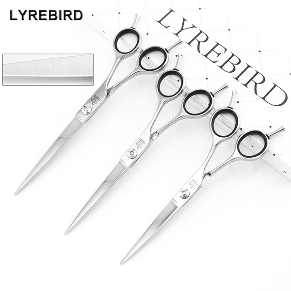 Professional Sawing Hair Shears Serrated blade 6 6.5 7 INCH Barber hair scissors Lyrebird HIGH CLASS 10PCS/LOT NEW