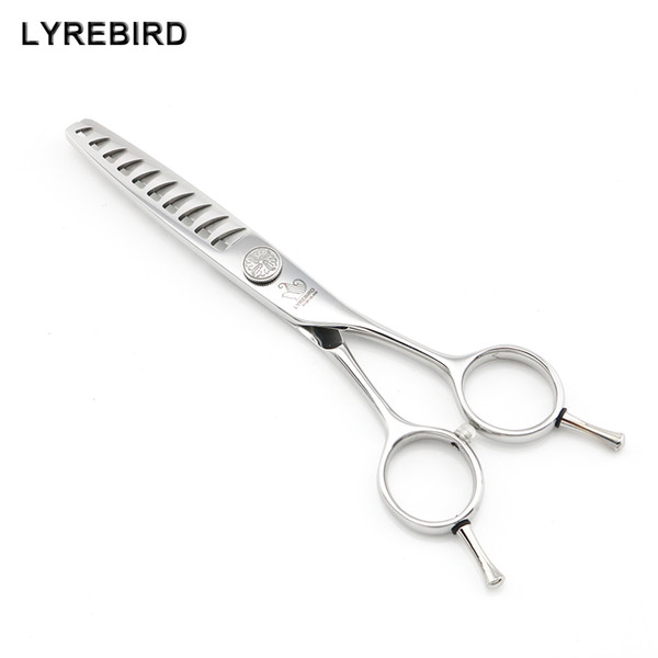 Barber Thinning Shears 5.75 Inch 9cr13 10 Teeth Hair scissors Flower Screw F326 Lyrebird HIGH CLASS 10PCS/LOT NEW