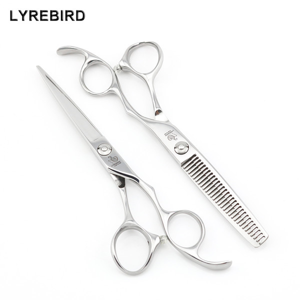 Professional hair scissors 5.5 Inch 6 INCH Convex edge Cutting and Thinning Shears Lyrebird HIGH CLASS 5SETS/LOT NEW