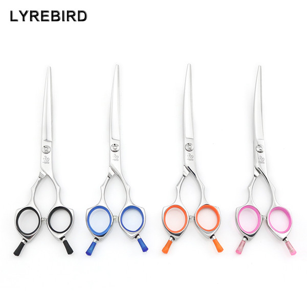 Pet Dog grooming scissors 6.5 Inch Dog Curved scissors with Two Tails Good quality Wholesale Lyrebird HIGH CLASS 10PCS/LOT NEW