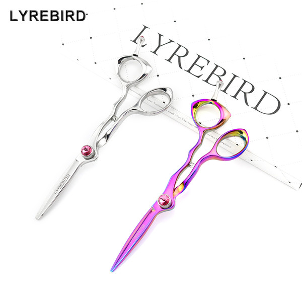 5.5 INCH Professional hair cutting scissors Silvery Rainbow Japan hair shears Pink Stone Lyrebird HIGH CLASS 10PCS/LOT NEW