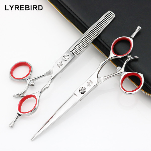 Lyrebird HIGH CLASS Professional hair scissors 5.5 INCH 180 degree Thumb Swivel handle Barber scissors