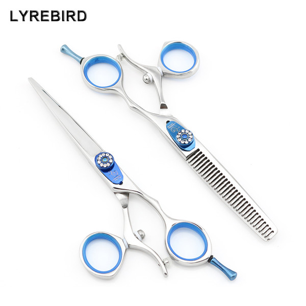 Lyrebird HIGH CLASS Hair scissors 5.5 INCH Professional hair scissors high quality 180 degree Thumb Swivel handle