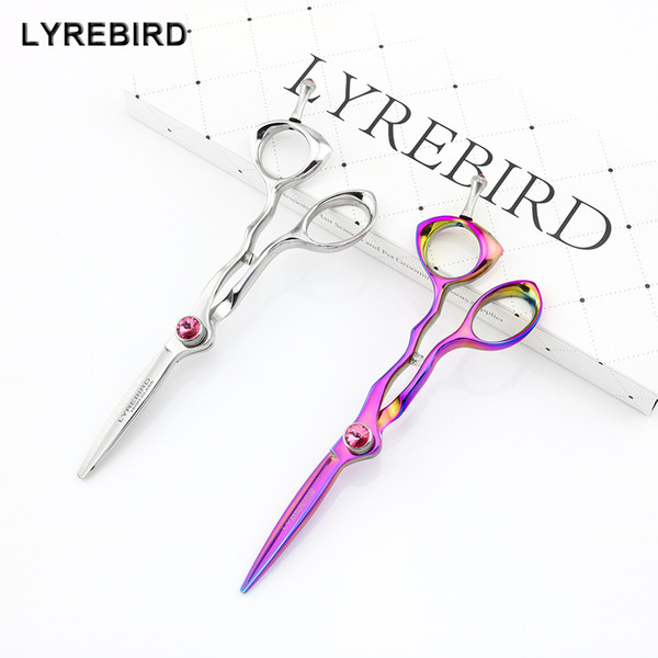 Lyrebird HIGH CLASS 5.5 INCH Professional hair cutting scissors Silvery Rainbow Japan hair shears Pink Stone NEW