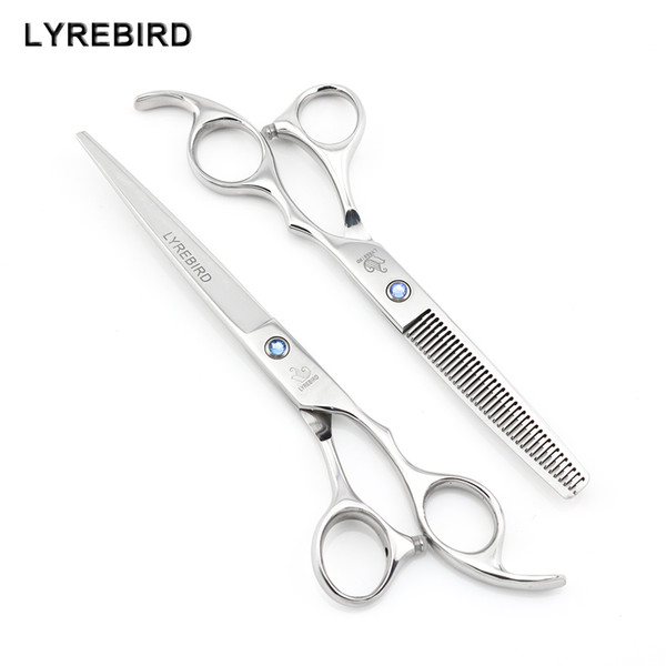 Hair scissors 7 INCH Cutting scissors 6.5 INCH Thinning shears LYREBIRD Silvery Dog Grooming scissors Blue stone NEW