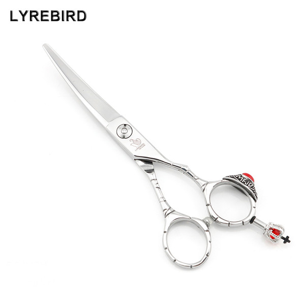 Professional hair shears 5.5 INCH Curved scissors Japan 440C Barber scissors Crown handle Lyrebird TOP CLASS 10PCS/LOT NEW