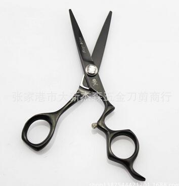 special 6 inch magic cut cool black hair scissors cut hair cut flat bang scissors flat shears dressing Hair scissors Barber scissors