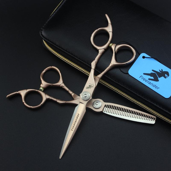 6.0 inch gold crocodile handle hairdressing scissors salon scissors senior barber essential durable