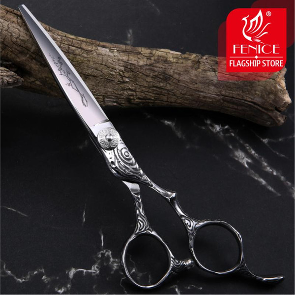 Fenice Vintage Hair Scissors Engraved 6.0inch Japanese VG10 Stainless Steel tijeras de peluqueria professional