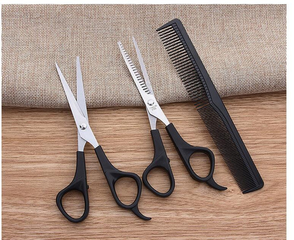 Hairdressing Barber Scissors Thinning Scissors Set Liu Haiping Shearing Scissors Three-piece Set Material Stainless steel Hair