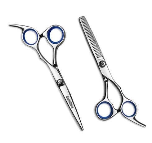 6 inch Cutting Thinning Styling Tool Hair Scissors Stainless Steel Salon Hairdressing Shears Regular Flat Teeth Blades