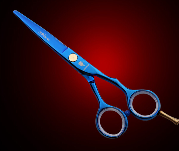 Hot sale smith chu Classical design 5.5 inch Titanium blue colored scissors piont cutting scissors hair cutting scissor